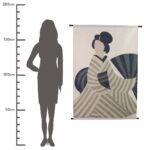 Διακοσμητικό Τοίχου Κρεμαστό Japandi Μπεζ Polyester 105x136cm