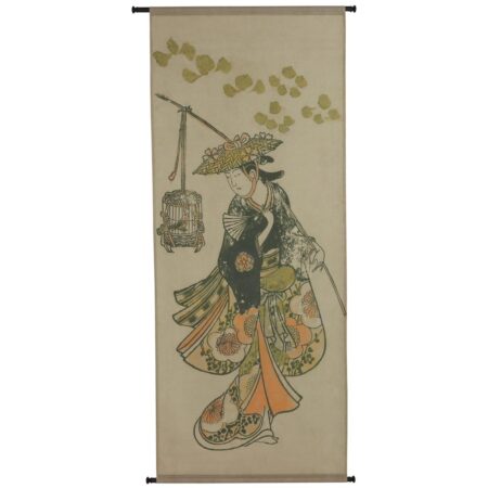 Διακοσμητικό Τοίχου Κρεμαστό Γυναίκα Με Κιμονό Πολύχρωμο Polyester 83x175cm