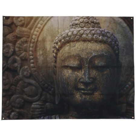 Διακοσμητικό Τοίχου Κρεμαστό Βούδας Καφέ Polyester 146x110cm