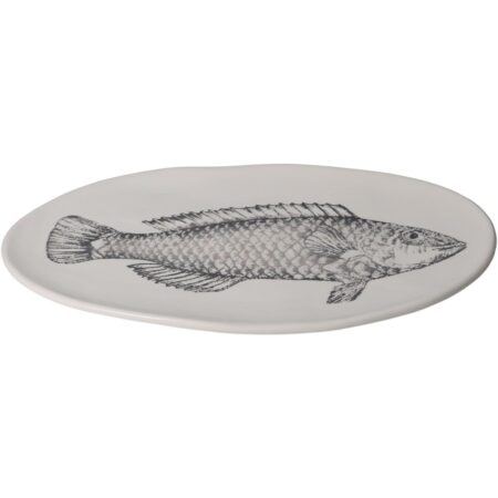 Δίσκος Ψάρι Γκρι Κεραμικό 33x20.5x2.5cm