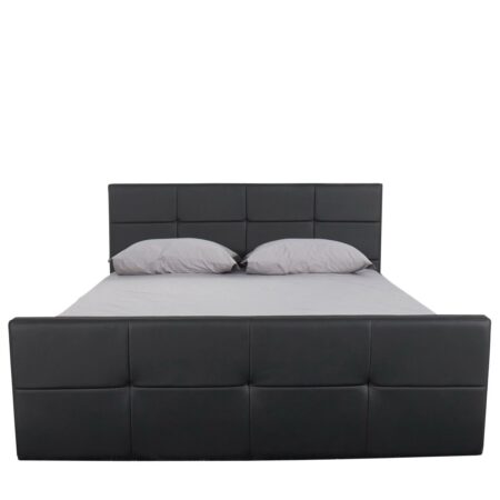 Κρεβάτι  ANEMONE Μαύρο PU Με Αποθηκευτικό Χώρο 217x170x100cm (Στρώμα 160x200cm)