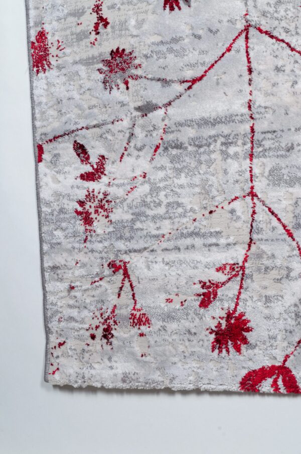 ΧΑΛΙ SHINY VELVET 5641/Light Grey Red - 200cm x 290cm