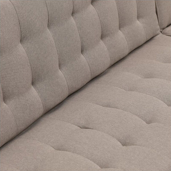 Γωνιακός καναπές-κρεβάτι γωνιακός Pongi Inart μπεζ ύφασμα 256x163x75εκ