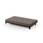 Καναπές Κρεβάτι Fiona Τριθέσιος Καφέ 190x85x80cm