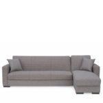 Καναπές Κρεβάτι Γωνιακός  JOSE Καφέ Γκρι 270x165x84cm