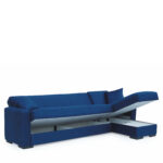 Καναπές Κρεβάτι Γωνιακός  JOSE Μπλε 270x165x84cm