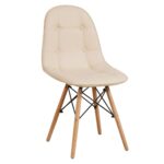 Καρέκλα  PEEP Μπεζ PVC/Ξύλο 44x52.5x84cm