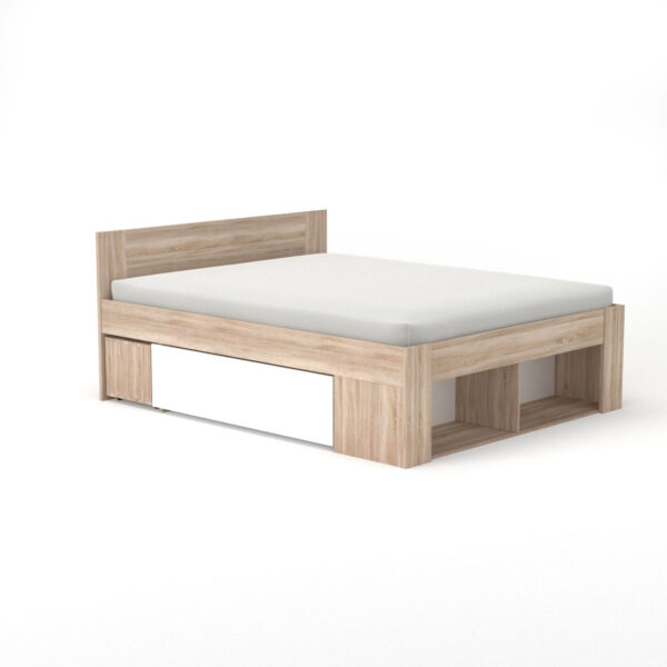 Κρεβάτι Rico Διπλό με Aποθηκευτικό Xώρο Σονόμα-Λευκό 160x200cm