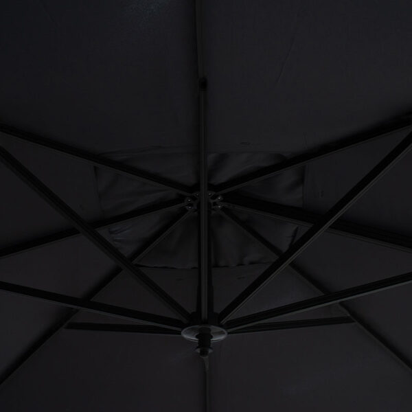 Ομπρέλα κρεμαστή 360 μοιρών Raffaella  αλουμινίου 3x3m ανθρακί