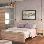 Κρεβάτι Norton Διπλό Χωρίς Πάτωμα Sonoma 160x200cm
