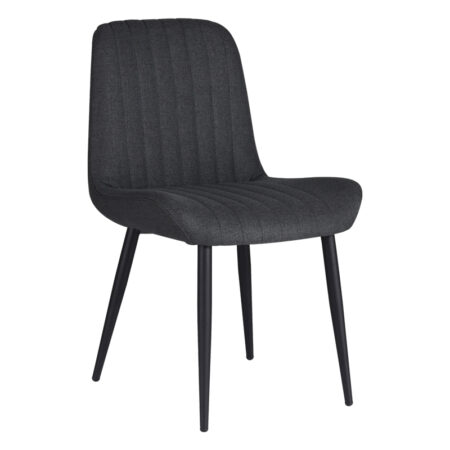 Καρέκλα Versa  ανθρακί ύφασμα-πόδι μαύρο μέταλλο 54x63.5x84εκ