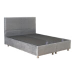 Κρεβάτι Rizko  διπλό με αποθηκευτικό χώρο γκρι 160x200εκ