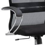 Καρέκλα γραφείου Lord  με ύφασμα Mesh χρώμα μαύρο 66,5x70x123/133εκ.