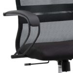 Καρέκλα γραφείου Prince  με ύφασμα Mesh χρώμα μαύρο 66,5x70x123/133εκ.