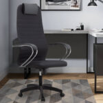 Καρέκλα γραφείου Torrent  με διπλό ύφασμα Mesh χρώμα μαύρο 66,5x70x123/133εκ.