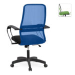 Καρέκλα γραφείου Moonlight  με ύφασμα Mesh χρώμα μπλε - μαύρο 66,5x70x102/112εκ.