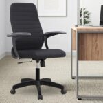 Καρέκλα γραφείου Melani  με διπλό ύφασμα Mesh χρώμα μαύρο 66,5x70x102/112εκ.