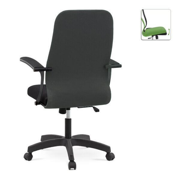 Καρέκλα γραφείου Melani  με διπλό ύφασμα Mesh χρώμα γκρι - μαύρο 66,5x70x102/112εκ.