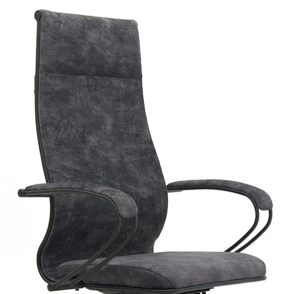 Καρέκλα γραφείου Lux  εργονομική με ύφασμα velour χρώμα marble γκρι 70x70x124/134εκ.