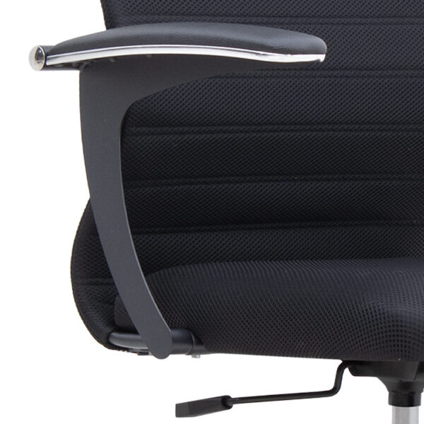Καρέκλα γραφείου Darkness  με διπλό ύφασμα Mesh χρώμα μαύρο 63x58x123/133εκ.