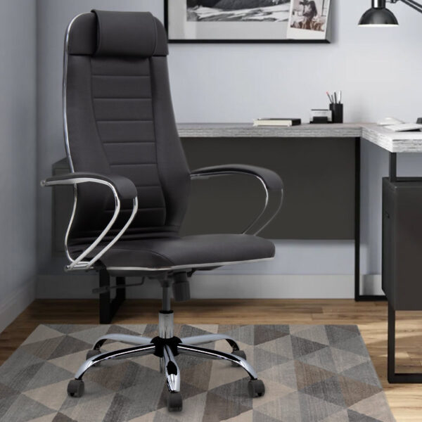 Καρέκλα γραφείου εργονομική Cannon  τεχνόδερμα χρώμα μαύρο 66x63x123/133εκ.