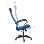Καρέκλα γραφείου Darkness  με διπλό ύφασμα Mesh χρώμα μπλε 66,5x70x125/135εκ.