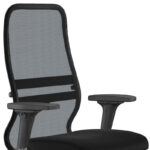 Καρέκλα γραφείου B2-8D  εργονομική με ύφασμα Mesh χρώμα μαύρο 68x70x103,5/117,5εκ.