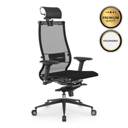Καρέκλα γραφείου Samurai L2-9D  εργονομική με ύφασμα TS Mesh χρώμα μαύρο 69x70x125/135εκ.