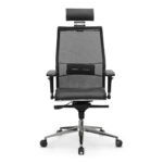 Καρέκλα γραφείου Samurai L2-6D  εργονομική με ύφασμα TS Mesh και τεχνόδερμα χρώμα μαύρο 69x70x125/137εκ.