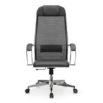 Καρέκλα γραφείου Sit-1031672  εργονομική με διπλό ύφασμα Mesh και τεχνόδερμα χρώμα μαύρο 66x70x118/131εκ.