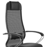 Καρέκλα γραφείου Sit-1031672  εργονομική με διπλό ύφασμα Mesh και τεχνόδερμα χρώμα μαύρο 66x70x118/131εκ.