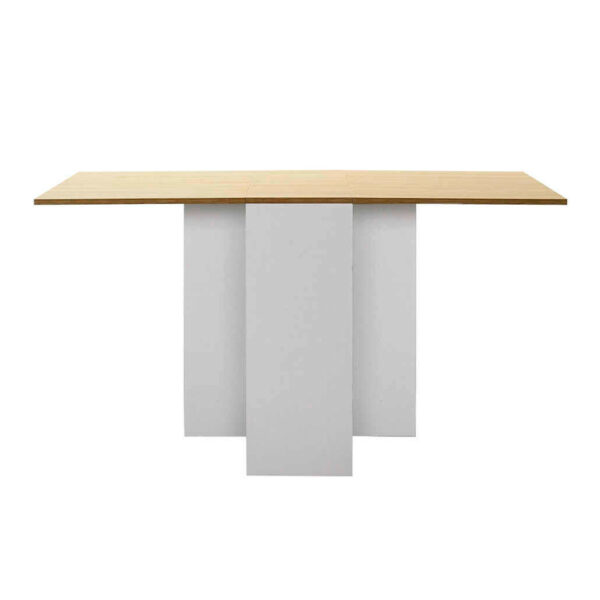 Τραπέζι μελαμίνης Pepe  επεκτεινόμενο χρώμα λευκό - oak 28(56+56)x77x75εκ.