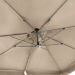Ομπρέλα κρεμαστή επαγγελματική Pearl  τηλεσκοπική αλουμινίου χρώμα εκρού 3x3m.
