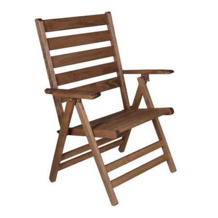Καρέκλα πτυσσόμενη Klara  από ξύλο οξιάς σε χρώμα καρυδί εμποτισμού 63x60x100εκ.