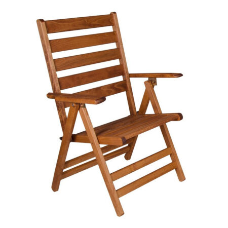 Καρέκλα πτυσσόμενη Klara  από ξύλο οξιάς σε χρώμα κερασί εμποτισμού 63x60x100εκ.