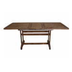 Τραπέζι επεκτεινόμενο Klara  από ξύλο οξιάς σε χρώμα καρυδί εμποτισμού 120+40x80x71εκ.