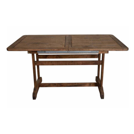 Τραπέζι επεκτεινόμενο Klara  από ξύλο οξιάς σε χρώμα καρυδί εμποτισμού 140+40x80x71εκ.