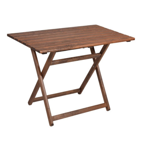 Τραπέζι πτυσσόμενο Klara  από ξύλο οξιάς σε χρώμα καρυδί εμποτισμού 100x60x71εκ.