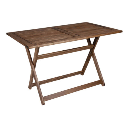 Τραπέζι πτυσσόμενο Klara  από ξύλο οξιάς σε χρώμα καρυδί εμποτισμού 120x75x71εκ.
