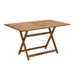 Τραπέζι πτυσσόμενο Klara  από ξύλο οξιάς σε χρώμα καρυδί εμποτισμού 140x80x71εκ.