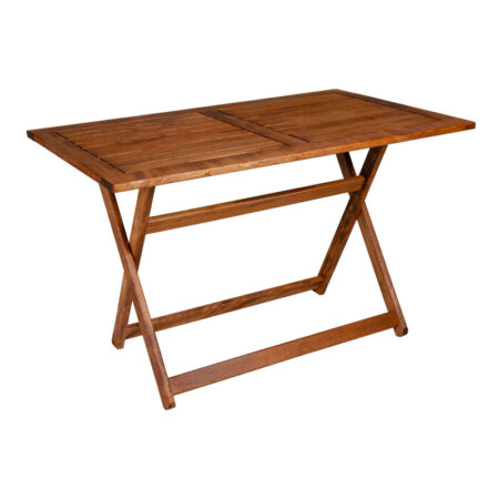 Τραπέζι πτυσσόμενο Klara  από ξύλο οξιάς σε χρώμα κερασί εμποτισμού 120x75x71εκ.