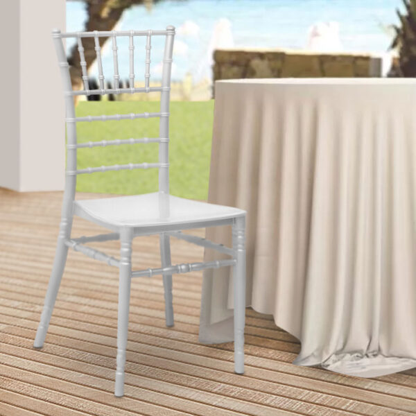 Καρέκλα catering Tiffany  πολυπροπυλενίου χρώμα λευκό 40x40,5x91εκ.