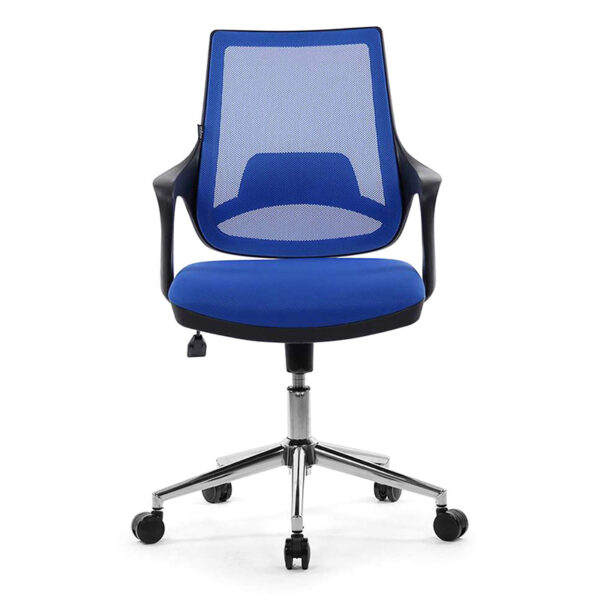 Καρέκλα εργασίας Skagen Metal  υφασμάτινη χρώμα μπλε 58x59x97εκ.