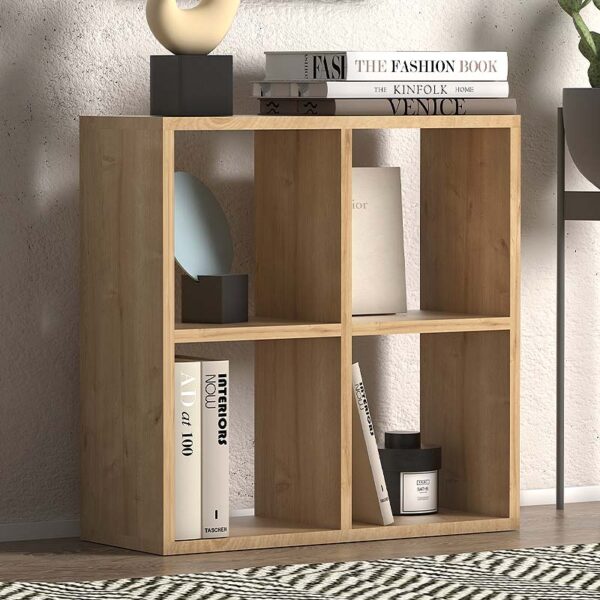 Βιβλιοθήκη Cube  από μελαμίνη χρώμα pine oak 60x23x60εκ.