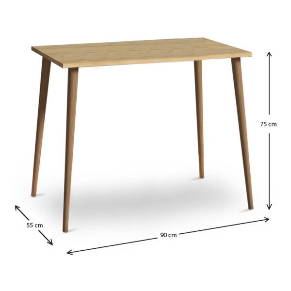 Γραφείο Fiona  από μελαμίνη χρώμα oak 90x55x75εκ.