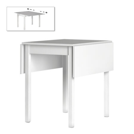 Τραπέζι Katlanir  επεκτεινόμενο μεταλλικό - μελαμίνης χρώμα λευκό 59x78x75 - 117x78x75εκ.