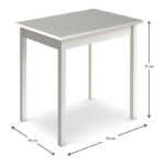 Τραπέζι Mini  μεταλλικό - μελαμίνης χρώμα λευκό 78x59x75εκ.