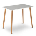 Τραπέζι Fiona  από μελαμίνη χρώμα λευκό 90x55x75εκ.