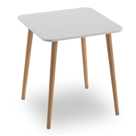 Τραπέζι Kare  από μελαμίνη χρώμα λευκό 70x70x72εκ.