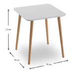Τραπέζι Kare  από μελαμίνη χρώμα λευκό 70x70x72εκ.